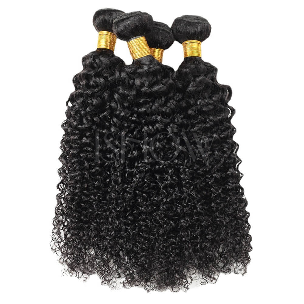 Kinky Curly Bundles with Closure Virgin Hair Voluminous