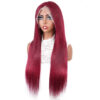 Burgundy Lace Front Wig 13x4 Straight Hair Bold Sleek Look