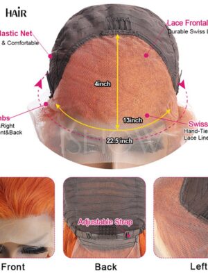 Ginger Body Wave Wig Human Hair for Soft