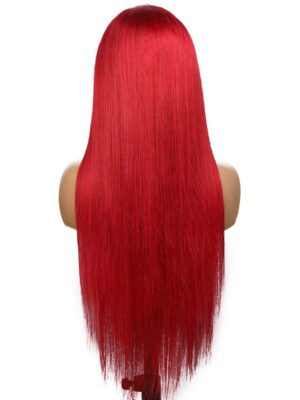 13x4 Lace Red Straight Wig Human Hai