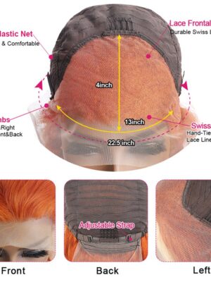 Ginger Lace Front Wig Human Hair Bold Color