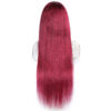 Burgundy Lace Front Wig 13x4 Straight Hair Bold Sleek Look