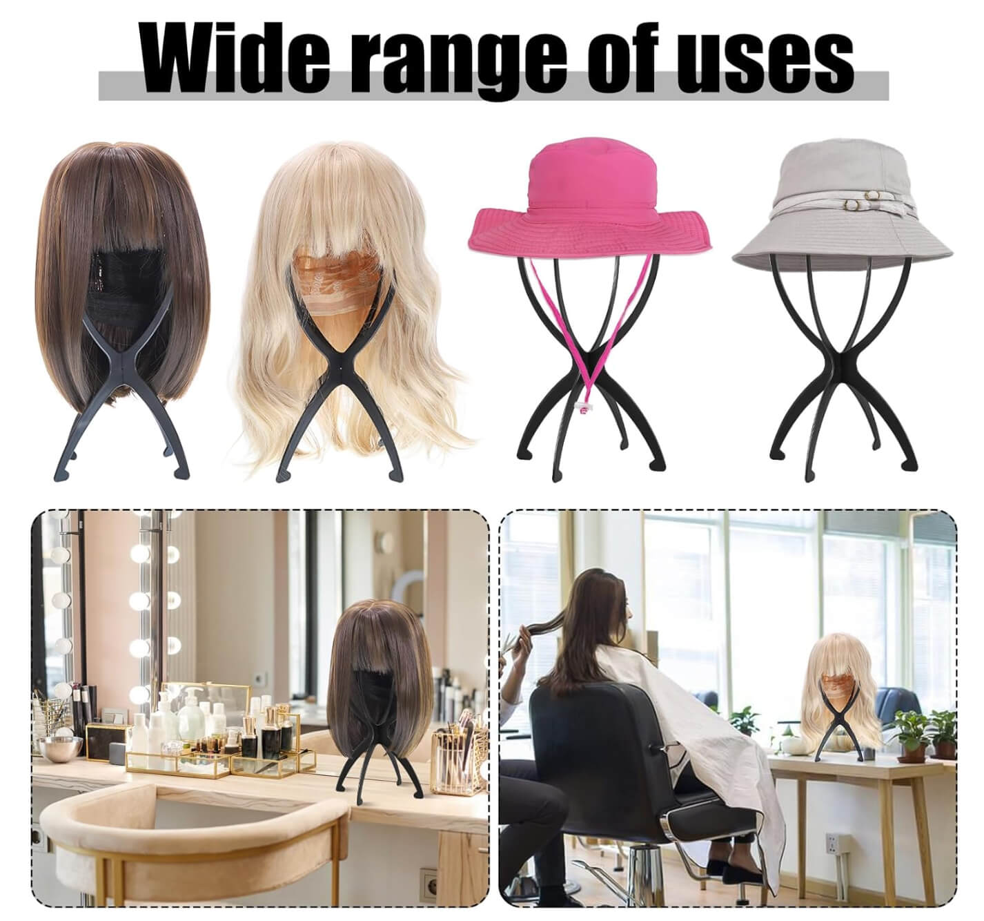 Wig Head Stand Lightweight Durable Display Styling Holder