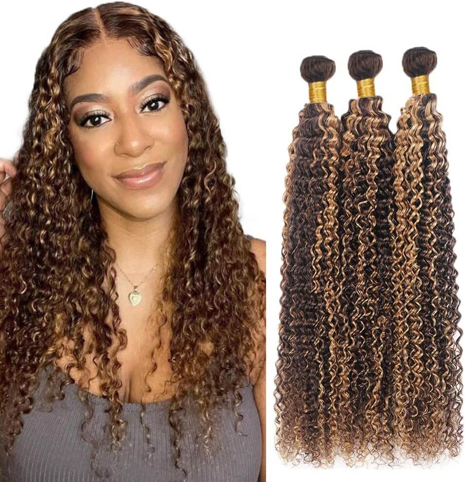 Honey Blonde Curly Bundles Virgin Hair Soft Curls Radiant