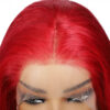 13x4 Lace Red Straight Wig Human Hair Sleek Vibrant