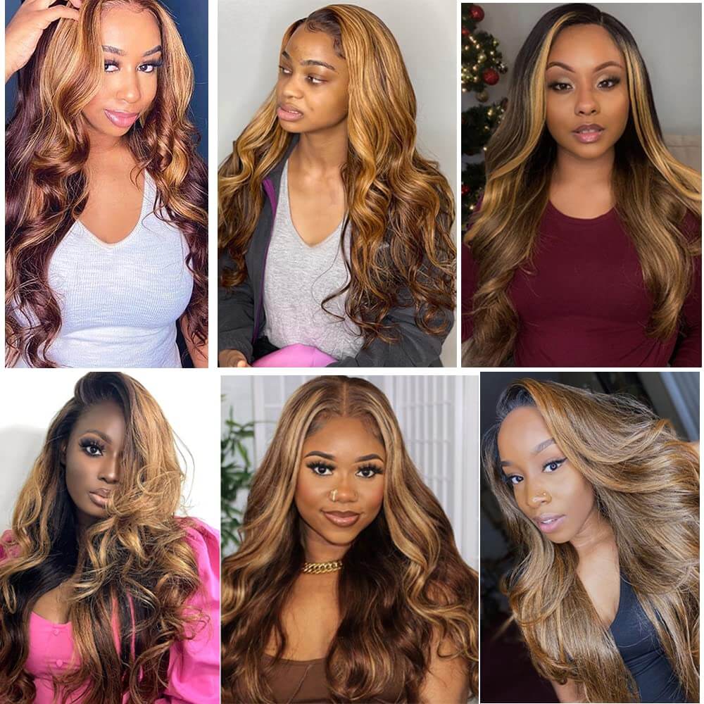 Honey Brown Hair Bundles with Highlights Soft Natural Look