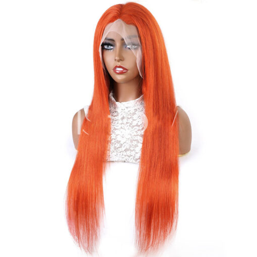 Ginger Lace Front Wig Human Hair Bold Color Natural Look