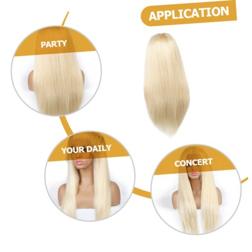 Blonde Wig Long Straight 13x6 Lace Front Natural Hairline
