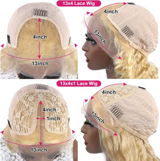 Blonde Body Wave Wig Human Hair Soft Waves Natural Look