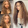 Honey Blonde Highlight Wig 13x4 Lace Front Human Hair Glow