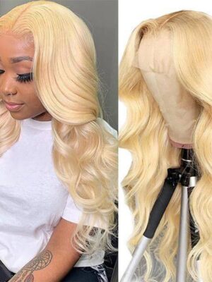 Long Blonde Wavy Wig 13x6 Lace Front Body Wave