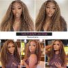 Honey Blonde Highlight Wig 13x4 Lace Front Human Hair Glow