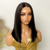 Black Bob Wig 2x6 Lace Closure Sleek Style Natural Part