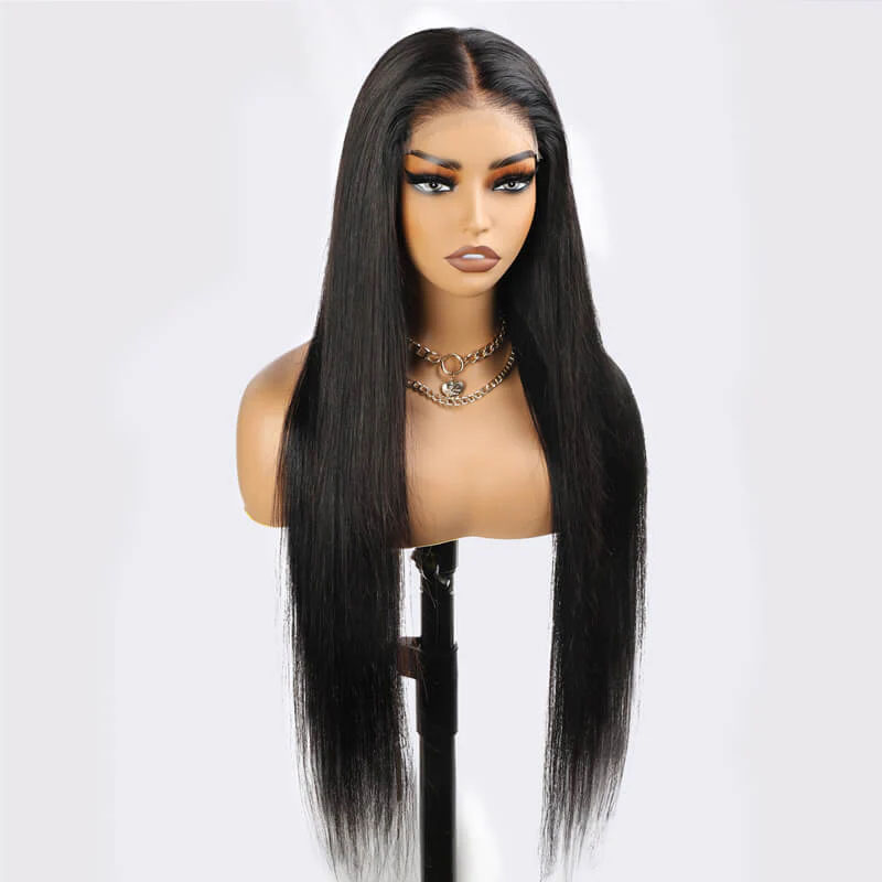 Straight Human Hair Wig Glueless 13x4 Lace Front Friendly