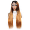 Honey Blonde Human Hair Wig Lace Front Soft Glow Natural