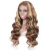 Wavy Honey Blonde Hair with Highlights Luminous Body Wave