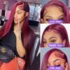 Burgundy Lace Front Wig 13x4 Straight Hair Bold Sleek Look