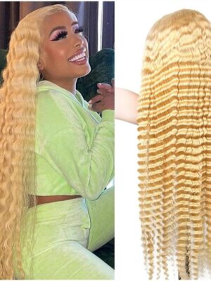 Blonde Deep Wave Wig 13x4 Lace Human Hair