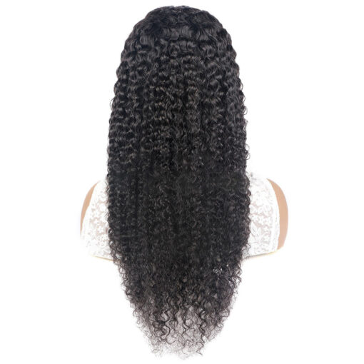 Afro Kinky Curly Wig with Bangs Human Hair Natural Volume