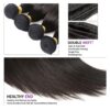 Human Hair Straight Bundles Silky Texture Natural Shine