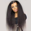 5x5 Lace Yaki Straight Wig Kinky Style Realistic Hairline