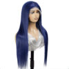 Dark Blue Wigs 13x4 Lace Front Bold Color Sleek Natural Look