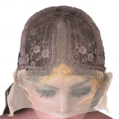 Honey Blonde Bob Wig with Highlights T Lace Front Sleek