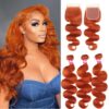 body wave Ginger Bundles with Closure Virgin Hair