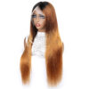 Honey Blonde Human Hair Wig Lace Front Soft Glow Natural