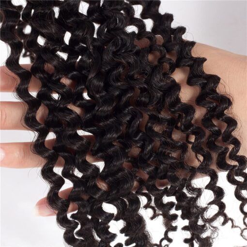 Kinky Curly Bundles with Closure Virgin Hair Voluminous