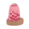 Pink Ombre Bob Wig Black Roots 13x4 Lace Front Chic Style