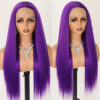 Dark Purple Wig 13x4 Lace Front Natural Hairline Sleek Style
