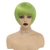 Mushroom Bowl Cut wig with Bangs green