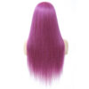 Sleek Straight Purple Color Wigs Human Hair Vibrant Stylish