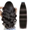 Add instant length and volume with seamless tape in hair extensions made from soft, 100% human hair.