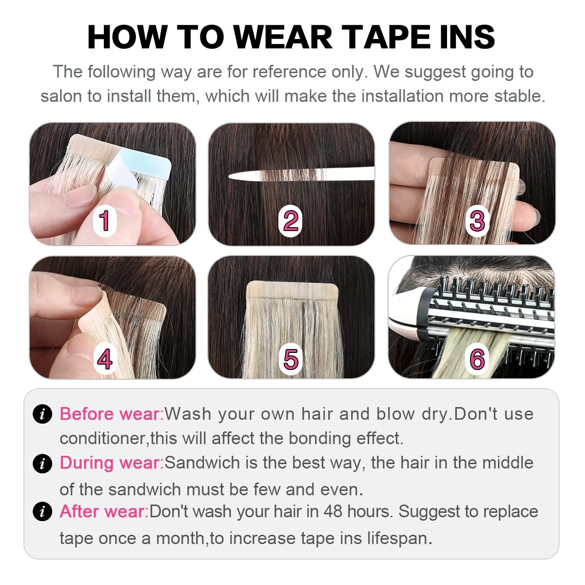 Add instant length and volume with seamless tape in hair extensions made from soft, 100% human hair.