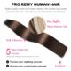 Add instant length and volume with seamless tape in hair extensions made from soft, 100% human hair.
