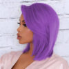 Bob Purple Wig 13x4 Lace Front Sleek Stylish Bold Statement