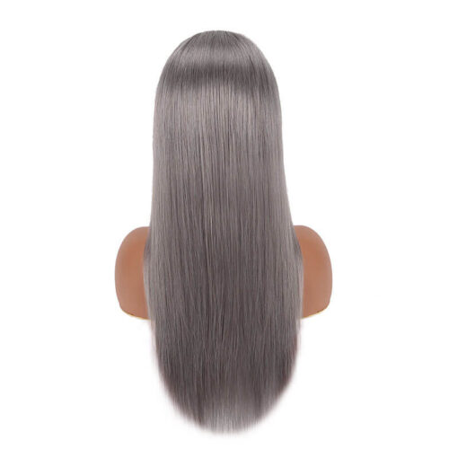 Gray Human Hair Wig 13x4 Lace Front for Natural Elegant Look