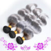 Grey Weave Hair Bundles Body Wave Texture Soft Natural Shine