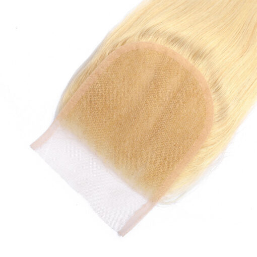 Blonde 4x4 Lace Closure Human Hair Natural Finish Seamless