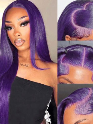 Dark Purple Wig 13x4 Lace Front Natural Hairline