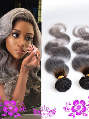 Grey Weave Hair Bundles Body Wave Texture Soft Natural Shine