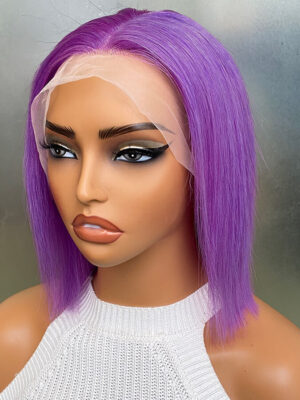 Bob Purple Wig 13x4 Lace Front Sleek Stylish