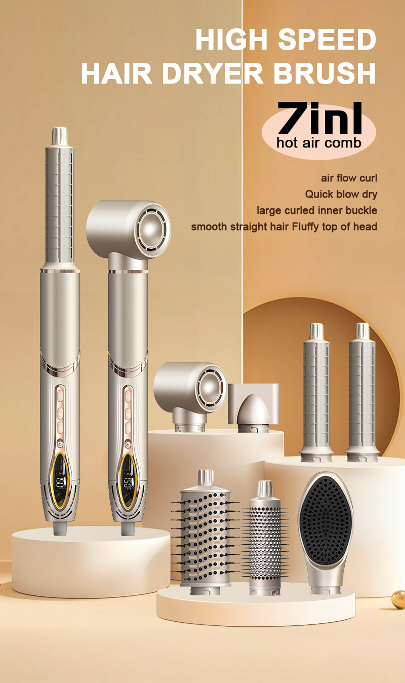 Multifunctional 7-in-1 Pressing Comb Hair Styling Tool