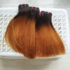 Black and Ginger Ombre Hair Bundles Double Drawn Vibrant