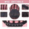 Stunning Pink Cosplay Wig Long Hair with Blunt Bangs