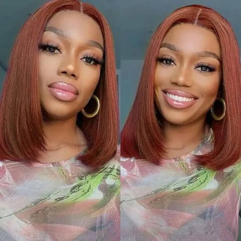 Straight Bob Dark Brown Wig Sleek Natural Look Style