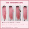 Stunning Pink Cosplay Wig Long Hair with Blunt Bangs