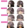 Long Straight Brown Wig Sleek Human Hair Look Natural Shine
